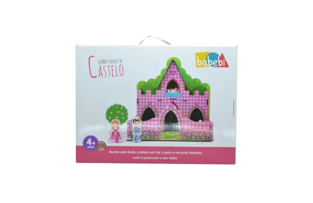 QUEBRA CABEÇA 3D CASTELO MDF 21 PEÇAS BABEBI