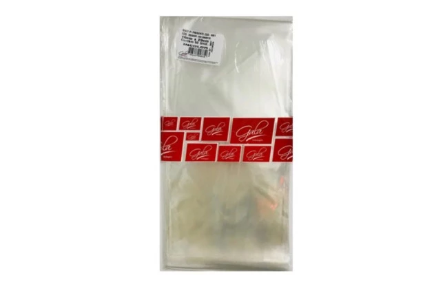 SACO PARA PRESENTE TRANSPARENTE 15X29 CM INCOLOR POLIPROPILENO PLÁSTICO - PACOTE COM 50 UND | GALA