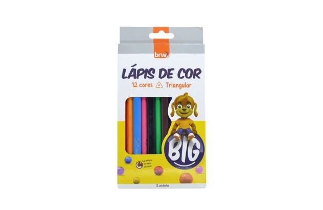 LAPIS DE COR 12 CORES BIG TRIANGULAR 1206 BRW