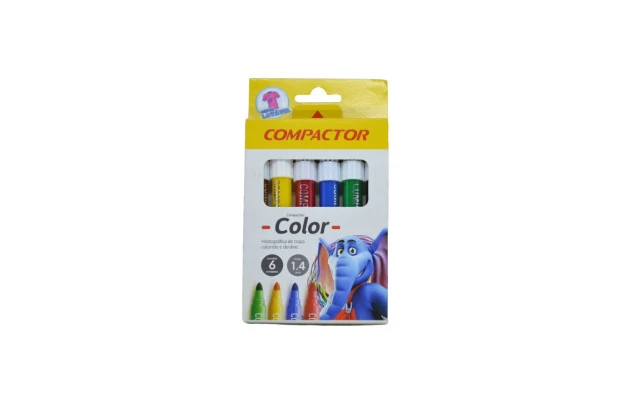 HIDROCOR 6 CORES GROSSO NEOPEN COLOR COMPACTOR