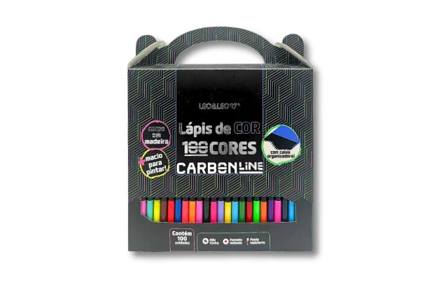 LÁPIS DE COR 100 CORES CARBON LINE LEO&LEO - 94420