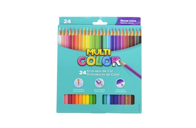 LAPIS DE COR 24 CORES MULTICOLOR SUPER 11.2400N FABER CASTELL