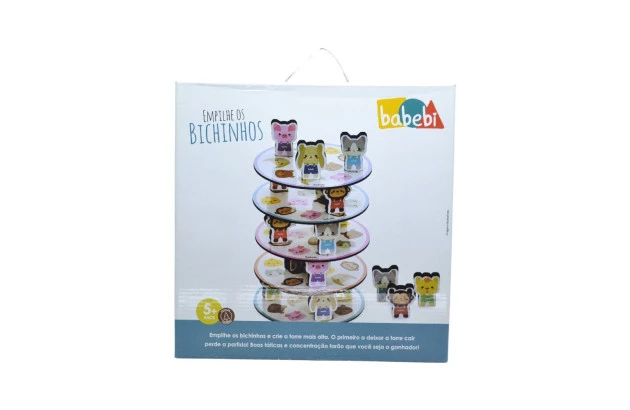 BRINQUEDO EMPILHE OS BICHINHOS 5 ANOS BABEBI