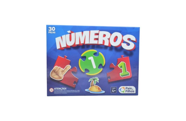 BRINQUEDO EDUCATIVO NUMEROS 30 PEÇAS  PAIS&FILHOS