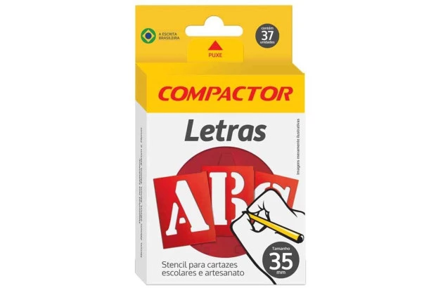 LETRAS VAZADAS ABC 35MM STENCIL COMPACTOR