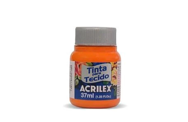 TINTA PARA TECIDO FOSCA 37ML LARANJA 517 ACRILEX 4140