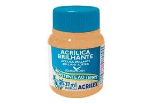 TINTA ACRÍLICA BRILHANTE 37ML AMARELO PESSEGO 538 - RESISTENTE AO TEMPO | ACRILEX 3340