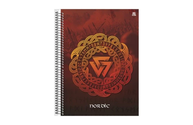 CADERNO CAPA DURA 20 MATERIAS 320 FOLHAS NORDIC ANIMATIVA