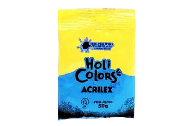 PÓ COLORIDO AZULTURQUESA 50G HOLI COLORS -ACRILEX 1905