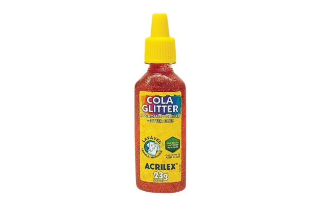 COLA GLITTER 23G VERMELHA 205 ACRILEX 2900