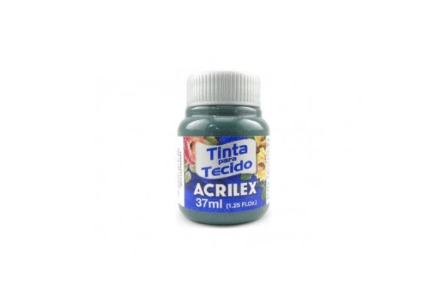 TINTA PARA TECIDO FOSCA 37ML CINZA ONIX 629 ACRILEX 4140