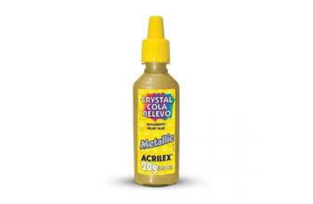 COLA ACRICOR RELEVO METALIC OURO 20G 2520 ACRILEX