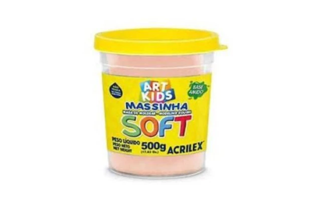 MASSA DE MODELAR SOFT 150G AMARELO PESSEGO 7315 ACRILEX