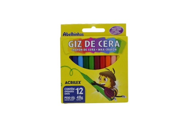 GIZ DE CERA 12 CORES 48G 9012 ACRILEX