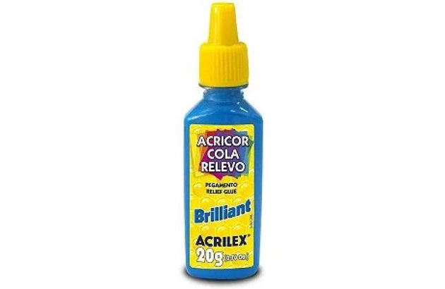 COLA ACRICOR RELEVO BRILLIANT AZUL 20G 3120 ACRILEX