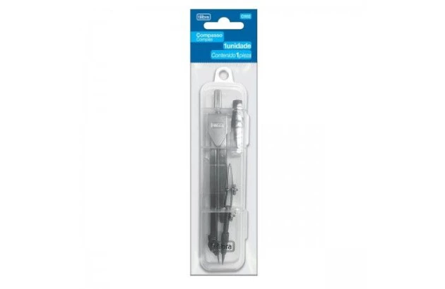 COMPASSO ESCOLAR METAL COM TIRA LINHAS C502 TILIBRA