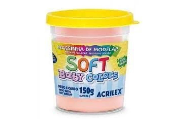 MASSA DE MODELAR SOFT 150G BABY COLORS SALMAO BEBE 812 ACRILEX