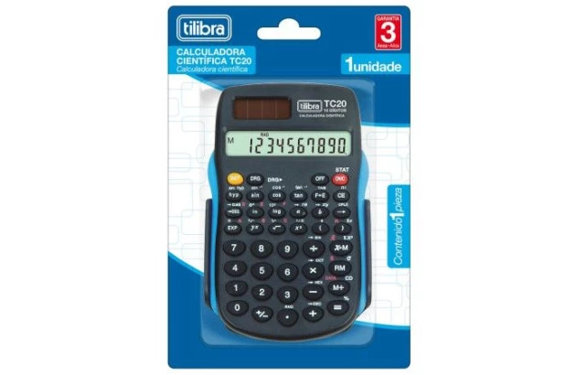 CALCULADORA CIENTIFICA TC20 PRETA 56 FUNCOES TILIBRA