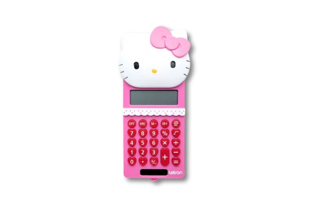 CALCULADORA 8 DÍGITOS HELLO KITTY ENERGIA SOLAR LETRON 99344