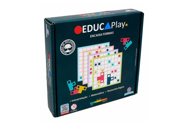 BRINQUEDO EDUCATIVO ENCAIXA FORMAS EM MADEIRA +3 ANOS - EDUCA PLAY | LINHA INCLUSIVA
