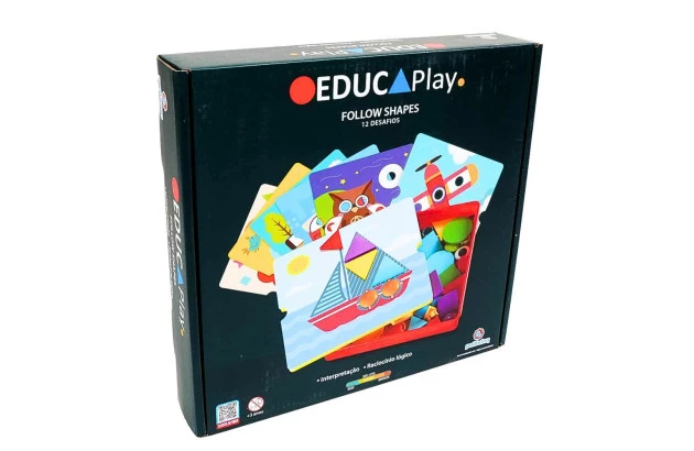BRINQUEDO EDUCATIVO FOLLOW SHAPES +3ANOS - EDUCA PLAY | LINHA INCLUSIVA