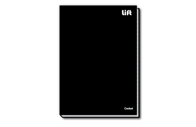 CADERNO CAPA DURA BROCHURA LIFT 1 MATERIA PRETO CREDEAL