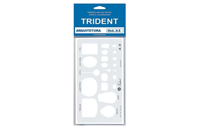 GABARITO SANITÁRIOS ESCALA 1:20 1:50 1:100 | TRIDENT MOD. A-8