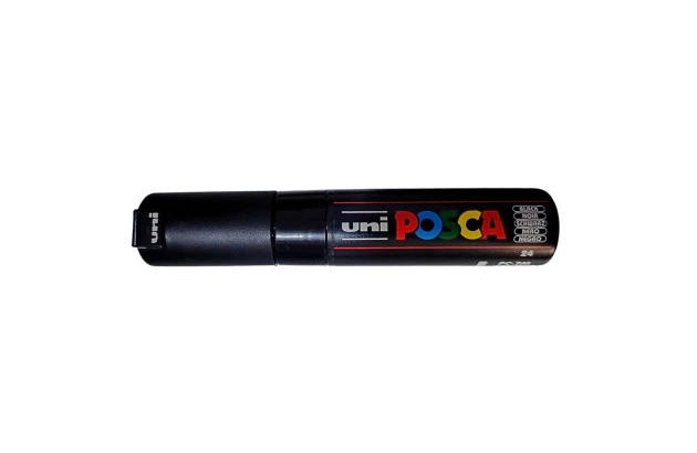 CANETA POSCA PC-7M 14.5 A 5.5 MM PRETA BULLET UNI-BALL