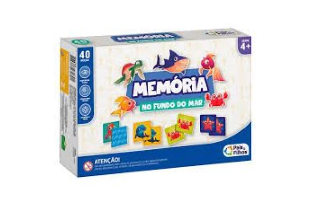 JOGO MEMÓRIA NO FUNDO DO MAR |  + 4 ANOS  40 PEÇAS | PAIS & FILHOS 7362
