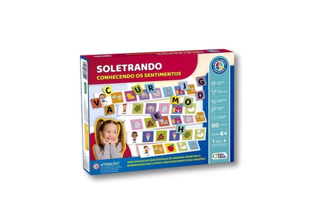 JOGO SOLETRANDO CONHECENDO OS SENTIMENTOS - LINHA INCLUSIVA PAIS E FILHOS 791918-1