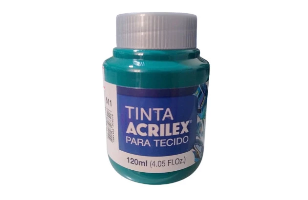 TINTA TECIDO PARA ARTESANATO 120ML VERDE BANDEIRA 511 | ACRILEX 4112