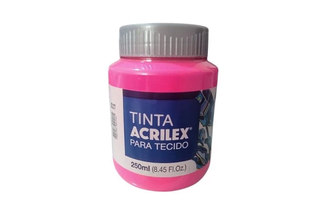 TINTA PARA TECIDO FOSCA 250ML ROSA 537 - UNIDADE | ACRILEX  4125