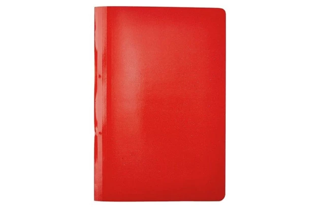 PASTA GRAMPO TRILHO PLÁSTICO PAPEL CARTÃO DUPLEX 250G/M² OFÍCIO VERMELHO - UNIDADE | FRAMA