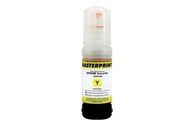 TINTA PARA IMPRESSORA EPSON COMPATÍVEL MP 504/544 Y AMARELO 70ML - REFIL MASTERPRINT
