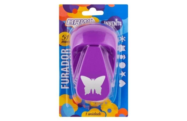 FURADOR DE EVA 51MM BORBOLETA ROXO BLISTER 1UN BRW FE5106