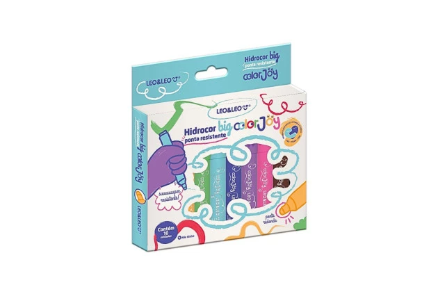 HIDROCOR 10 CORES BIG COLOR JOY - LINHA INCLUSÃO - LEO&LEO 10269