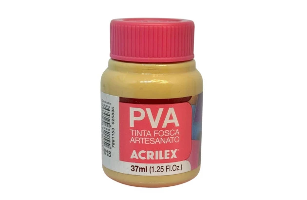 TINTA PVA FOSCA PARA ARTESANATO 37ML CAMURÇA QUEIMADO 818 - UNIDADE | ACRILEX 3240