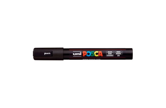 CANETA POSCA PC-5MR 1.8-2.5MM PRETA UNI-BALL