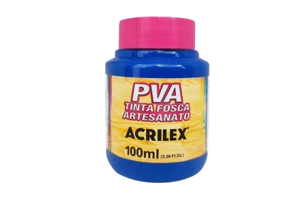 TINTA PVA FOSCA PARA ARTESANATO 100ML AZUL MAR 535 - UNIDADE | ACRILEX 3210
