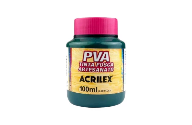 TINTA PVA FOSCA PARA ARTESANATO 100ML VERDE BANDEIRA 511 - UNIDADE | ACRILEX 3210