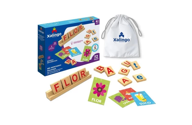BRINQUEDO EDUCATIVO ABC MONTANDO PALAVRAS  DESENVOLVIMENTO XALINGO