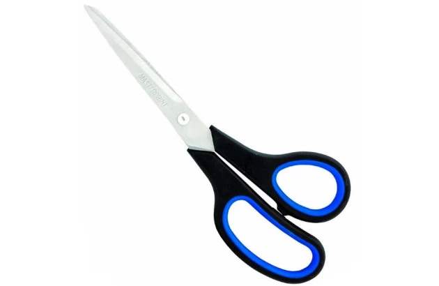 TESOURA 21CM  ACO INOX CABO PT/AZ MP511 - MASTERPRINT