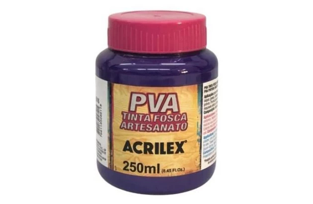 TINTA PVA FOSCA PARA ARTESANATO 250ML VIOLETA 516 – UNIDADE | ACRILEX 3225