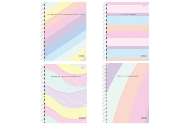 CADERNO CAPA DURA 10 MATERIAS CRISTALES 160 FOLHAS ANIMATIVA