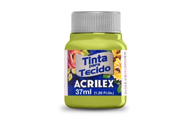 TINTA PARA TECIDO FOSCA 37ML VERDE PISTACHE 570 - UNIDADE | ACRILEX 4140