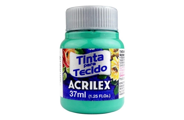 TINTA PARA TECIDO FOSCA 37ML VERDE COUNTRY 822 - UNIDADE | ACRILEX 4140
