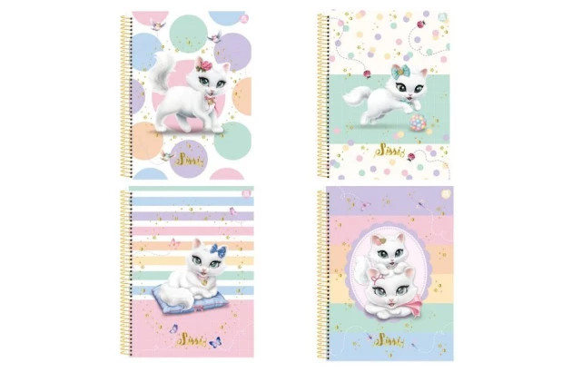 CADERNO CAPA DURA 1 MATERIA SISSIS 80 FOLHAS ANIMATIVA