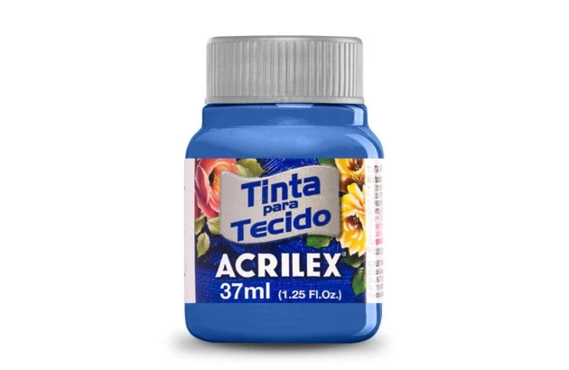 TINTA PARA TECIDO FOSCA 37ML AZUL ULTRAMAR 543 - UNIDADE | ACRILEX 4140