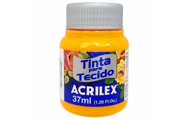 TINTA PARA TECIDO FOSCA 37ML AMARELO CADMIO 536 - UNIDADE | ACRILEX 4140