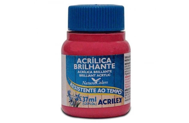 TINTA ACRILICA BRILHANTE ARTESANATO 37ML ROSA ESCURO 542 - UNIDADE | ACRILEX 3340